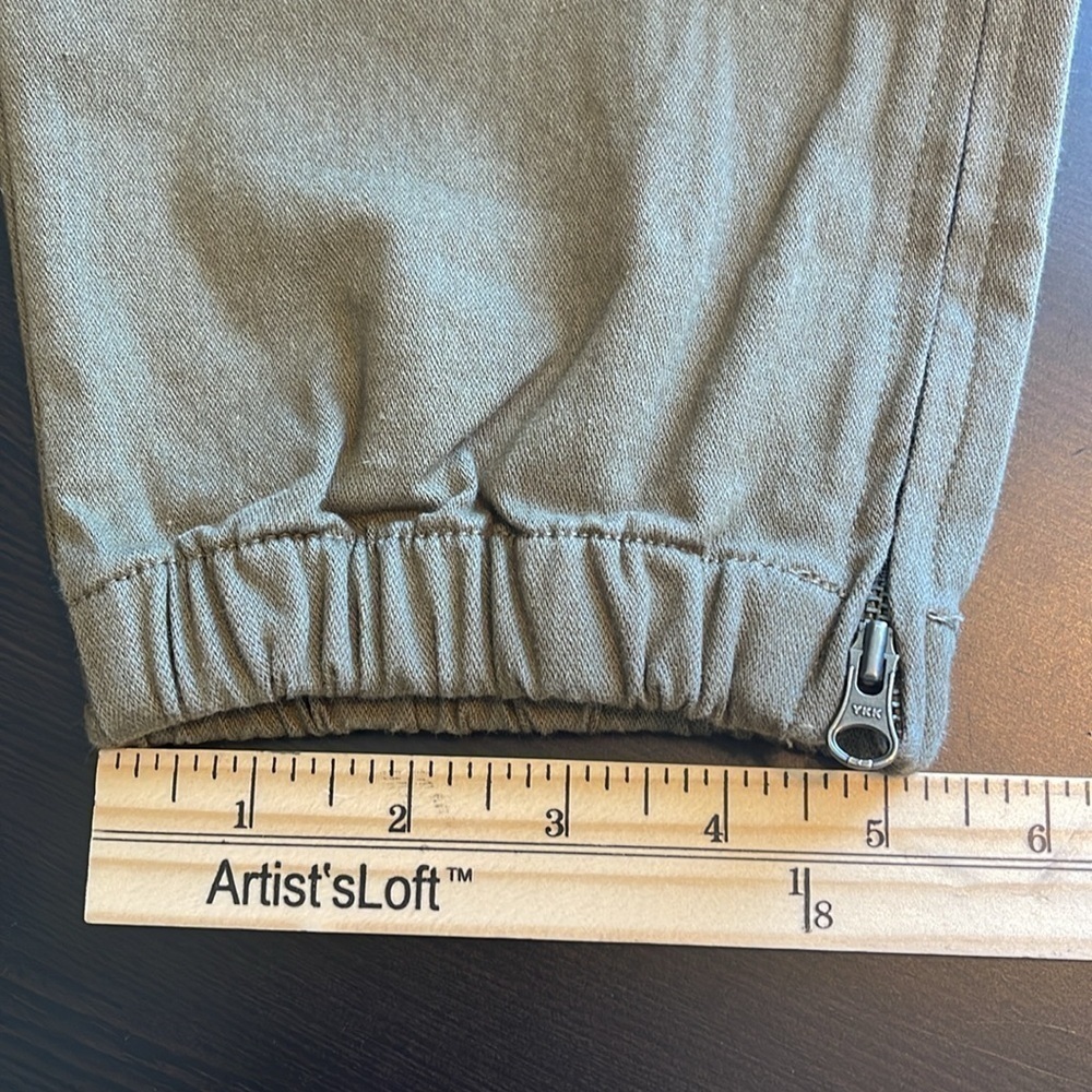 L.T.J Letter to Juliet Olive Green Cargo Joggers Size L Zip Cuff Utility NWT - Picture 14 of 15
